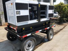 福湘发电设备公司:航天福湘牌50KW移动式静音发电机组交付用户